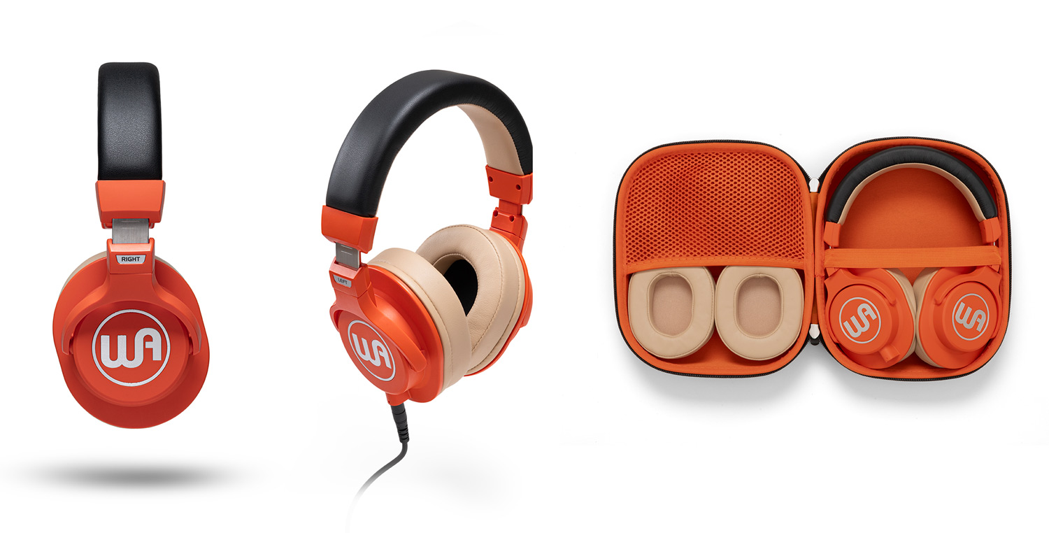 Orange warm audio headphones